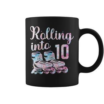 Rolling Into 10 Patines En Línea Para Patinaje De 10 Cumpleaños Taza de café - Regaloses