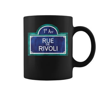 Rue De Rivoli Plaque De Rue Effet Aquarelle Paris France Tasse - Cadeauxyz