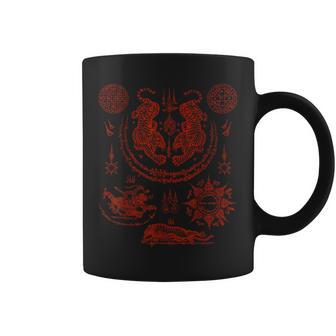 Sak Yant Tigres Paed Tidt Tatouages Yantra Bouddha Thaïlande Tasse - Cadeauxyz