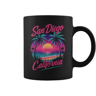 San Diego California Retro Vintage Sunset Coffee Mug - Thegiftio UK