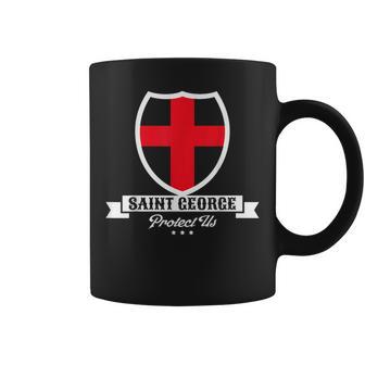 San Jorge Y El Dragón Bandera Cruz Dean Jorge Católica Taza de café - Regaloses