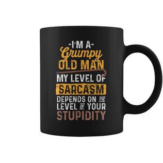 Sarcasmo De Anciano Gruñónintage Para Hombre Divertido Anciano Gruñón Taza de café - Regaloses