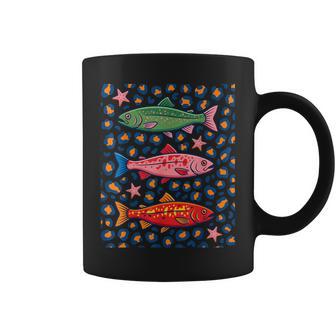 Sardines Tinned Fish Retro Graphic Leopard Coffee Mug - Thegiftio UK