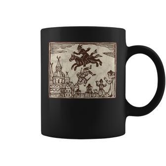 Satanic Occult Midnight Ride ゴスホラー 美的 木版画 長袖tシャツ コーヒーマグ - Kawaiitshirt