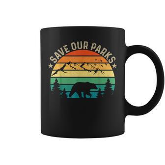 Save Our National Parks Retro Hiking Coffee Mug - Thegiftio UK