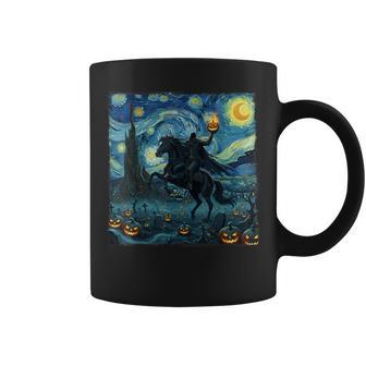 Scary Pumpkin Headless Horseman Halloween Starry Night Coffee Mug - Thegiftio UK