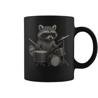 Schlagzeuger Waschbärpieltchlagzeug Waschbär Rock Band Lustige Musik Tassen - Seseable