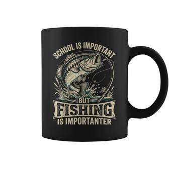 School Is Important But Fishing Is Importanter Fishing Coffee Mug - Thegiftio UK