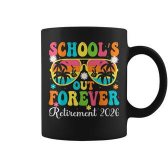 School's Out Forever Retirement 2026 Retro Retired Teacher Coffee Mug - Thegiftio