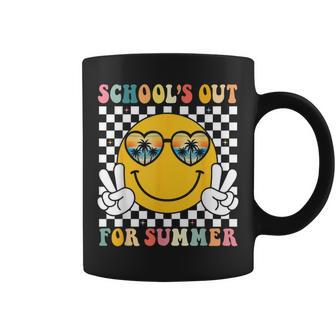 Schools Out For Summer Teacher Groovy Last Day Of School Coffee Mug - Thegiftio UK