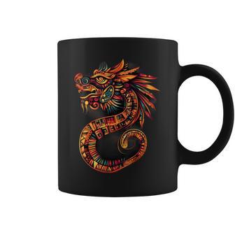 Serpente Piumato Azteco Mitologia Messicana Drago Maya Tazze - Novitaregali