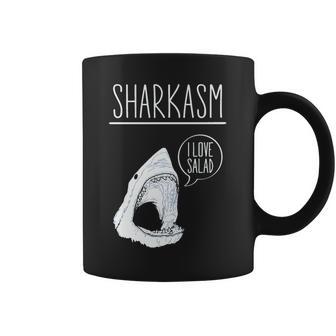 Sharkasm I Lovealad面白い皮肉なシャークスタジオ 長袖tシャツ コーヒーマグ - Kawaiitshirt