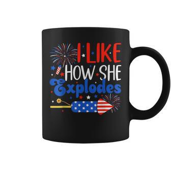 I Like How She Explodes Couples Matching Couple 4Th Of July Coffee Mug | Seseable UK