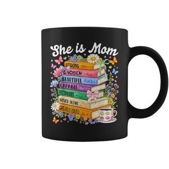She Is Mom Christian Mama Bible Verse Mother's Day Women Coffee Mug - Thegiftio UK