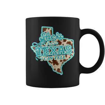 She's From Texas I Can Tell Retro Vintage Cowgirl Women Coffee Mug - Thegiftio UK
