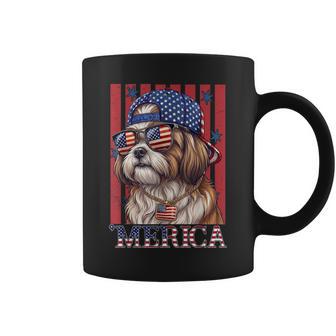 Shih Tzu Dog 250Th America Patriotic Usa 4Th Of July Coffee Mug - Thegiftio UK