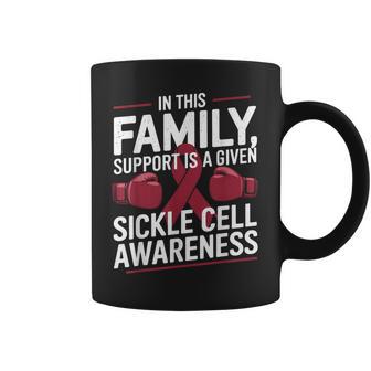 Sickle Cell Awareness Anemia Family Suport Burgundy Ribbon Coffee Mug - Thegiftio UK