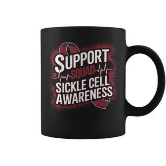 Sickle Cell Awareness Support Squad Burgundy Ribbon Coffee Mug - Thegiftio UK