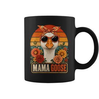 Silly Mama Goose In Sunglasses Coquette Floral Mother's Day Coffee Mug - Thegiftio UK