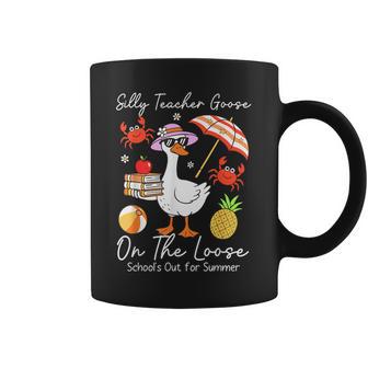 Silly Teacher Goose On The Loose Last Day Of School Summer Coffee Mug - Thegiftio UK