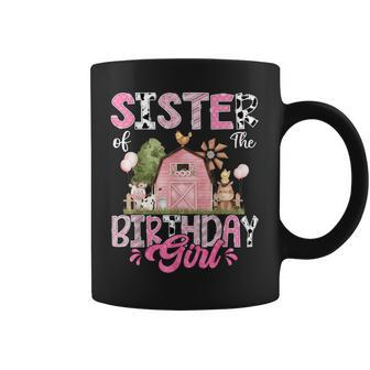 Sister Of The Birthday Girl 1St Birthday Pink Cow Farm Coffee Mug - Monsterry