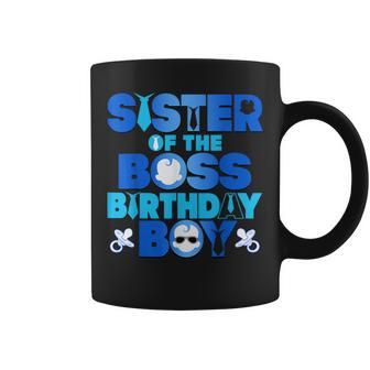 Sister Of The Boss Birthday Boy Baby Family Party Decoration Coffee Mug - Thegiftio UK