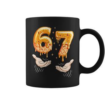Sixeven 67 Meme 6 7 Niños Jóvenes Niños 6-7 Manos Manga Larga Taza de café - Regaloses