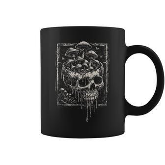 Skull Mushroom Dark Grunge Skeleton Forest Horror Aesthetic Coffee Mug - Thegiftio UK