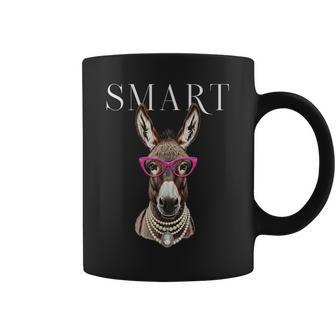 Smart Donkey With Glasses Meme Smart Donkey Ass Coffee Mug - Thegiftio UK