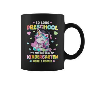 So Long Preschool Cute Unicorn Kindergarten Here I Come Coffee Mug - Thegiftio UK