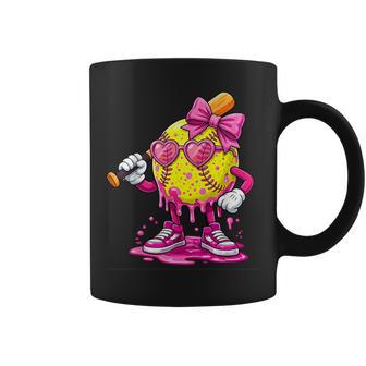 Softball Drip Ice Cream Girls Game Day Softball Vibes Coffee Mug - Thegiftio UK