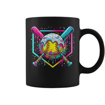 Softball Girl Ice Cream Softball Drip Youth Coffee Mug - Thegiftio UK