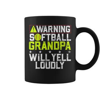 Softball Grandpa Will Yell Loudly Softball Player Coffee Mug - Thegiftio UK