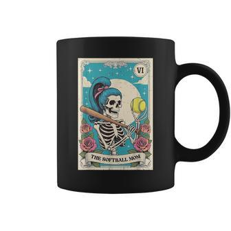 Softball Mom Skeleton Cheer Mama Game Day Womens Coffee Mug - Thegiftio UK