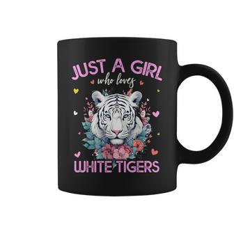 Solo Una Chica Que Ama Los Tigres Blancos Para Es Y Niñas Taza de café - Regaloses