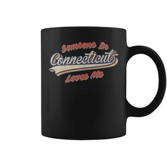 Someone In Connecticut Loves Me レトロ ステート ヴィンテージ 長袖tシャツ コーヒーマグ - Kawaiitshirt