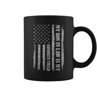 My Son In Law Is My Favorite Child Fathers Day Usa Flag Coffee Mug - Monsterry