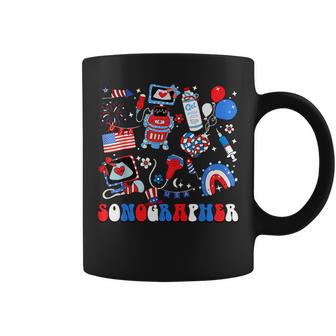 Sonographer 4Th Of July Sono Tech Sonography Ultrasound Coffee Mug - Thegiftio UK