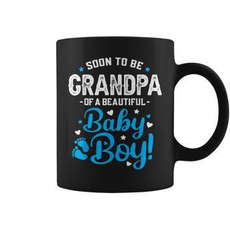 Soon To Be Grandpa Of A Baby Boy Promoted To Grandpa Coffee Mug - Thegiftio UK
