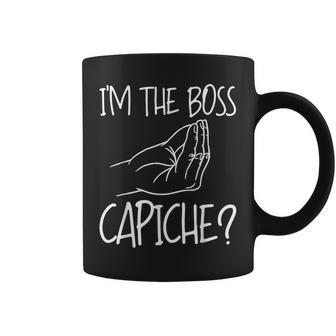 Soy Jefe Capiche Italianos Raíces Italianas Ropa De Italia Taza de café - Regaloses