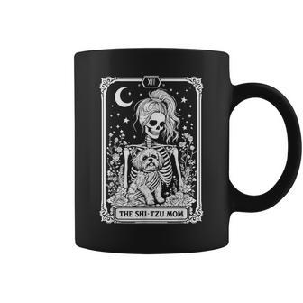 Spooky Shih Tzu Mom Skeleton Tarot Card Halloween Dog Mama Coffee Mug - Thegiftio UK