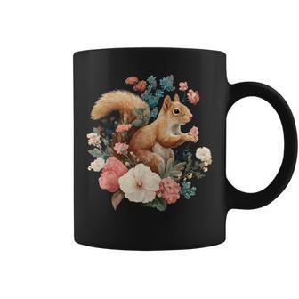 Squirrel Flower Cottagecore Coffee Mug - Thegiftio UK