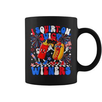 I Squirt On Juicy Wieners Hotdog 4Th Of July Kids Coffee Mug - Thegiftio UK