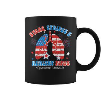 Stars Stripes 4Th Of July Respiratory Therapist Lung Rrt Coffee Mug - Monsterry