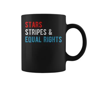 Stars Stripes And Equal Rights Distressed Retro Coffee Mug - Thegiftio UK
