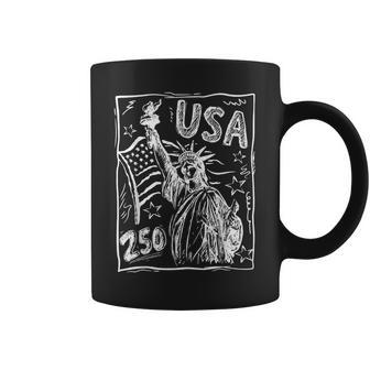 Statue Of Liberty Usa 250 America Patriotic 4Th Of July Coffee Mug - Thegiftio UK
