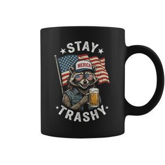 Stay Trashy Merica Raccoon Beer 4Th Of July Coffee Mug - Thegiftio UK