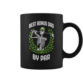 Stepdad Best Bonus Dad By Par Golf Skeleton Golfer Coffee Mug - Thegiftio UK