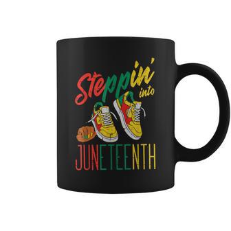 Steppin Into Junenth Black African June 19Th Men Coffee Mug - Thegiftio UK