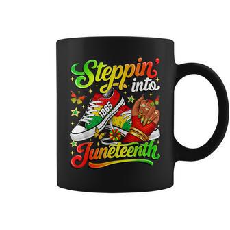 Stepping Into Junenth 1865 Black Afro Sneakers Girl Women Coffee Mug - Thegiftio